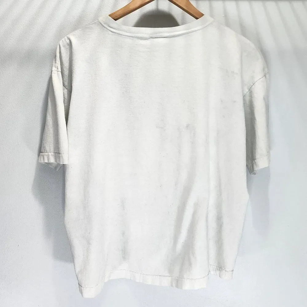 Guess Sunflower Vintage Garden Shirt White Single Stitch USA Rare OG Size Large - Picture 4 of 7